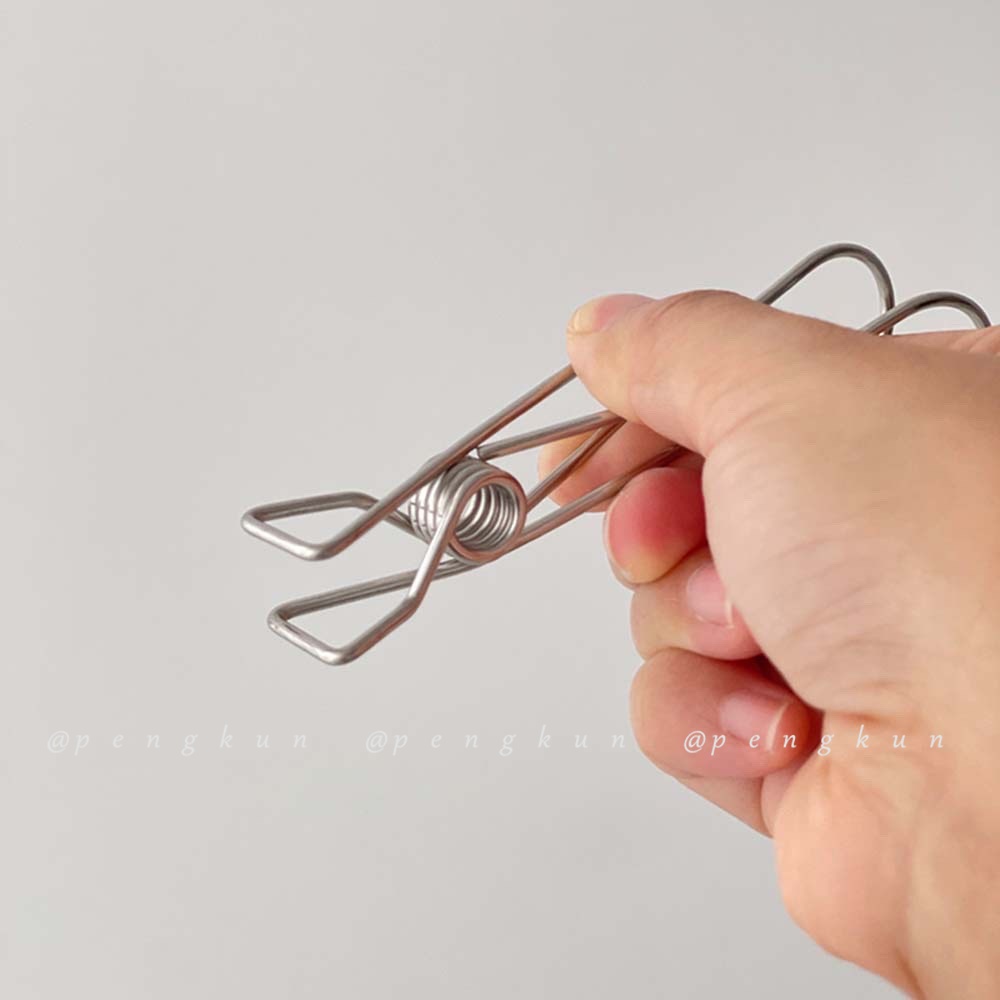 Kẹp Dài Bằng Thép Không Gỉ Dùng Treo Khăn Lau Chén Dĩa Tiện Dụng