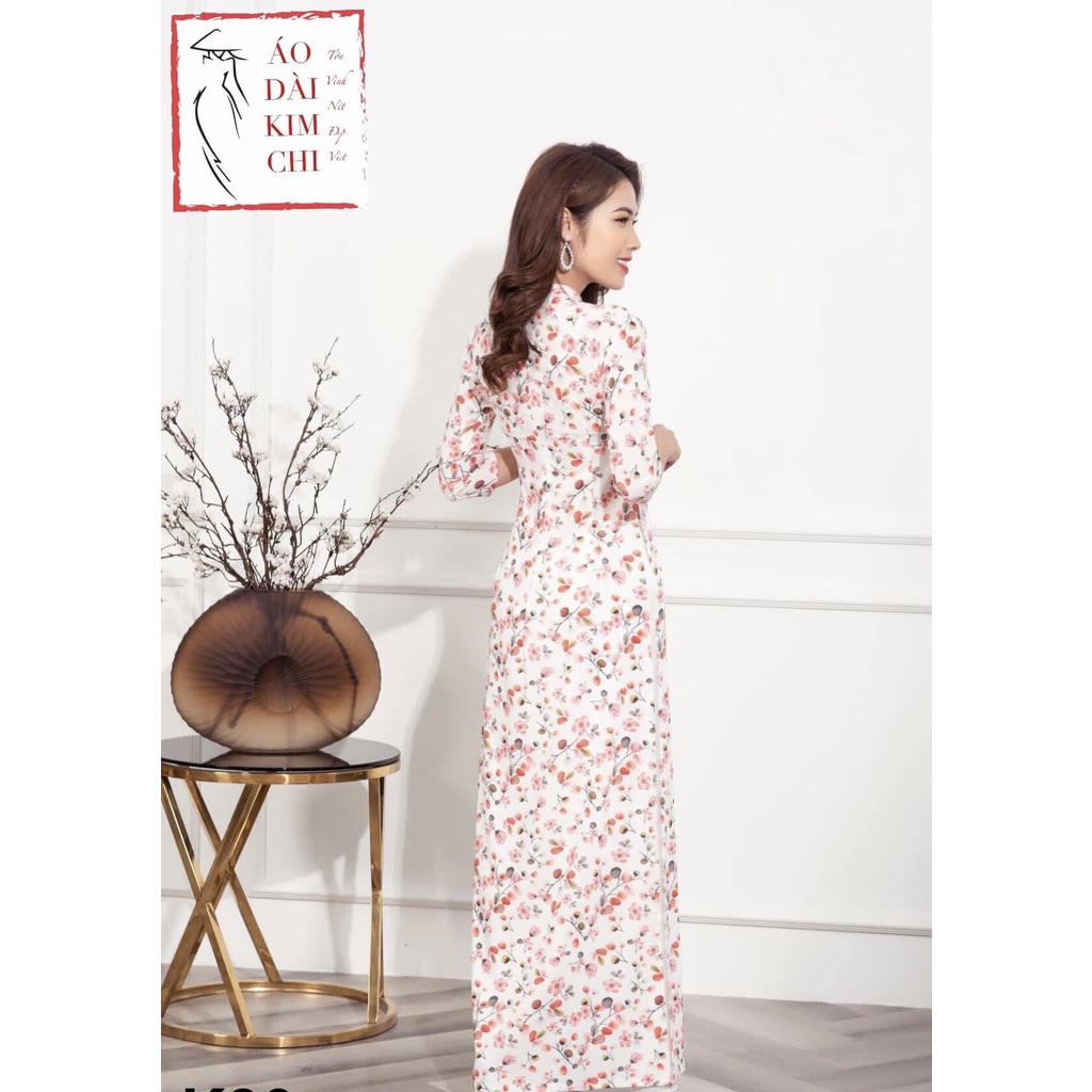 Set Áo Dài Hoa Nhí Hàng  Cao Cấp Siêu Xinh Trẻ Trung Cho Các Nàng