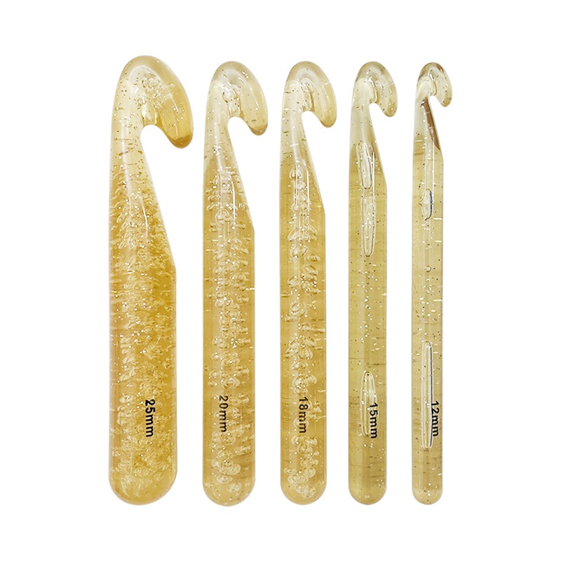 {SIZE TO 12-25MM} BỘ 5 KIM MÓC VÀNG TRONG KIM TUYẾN