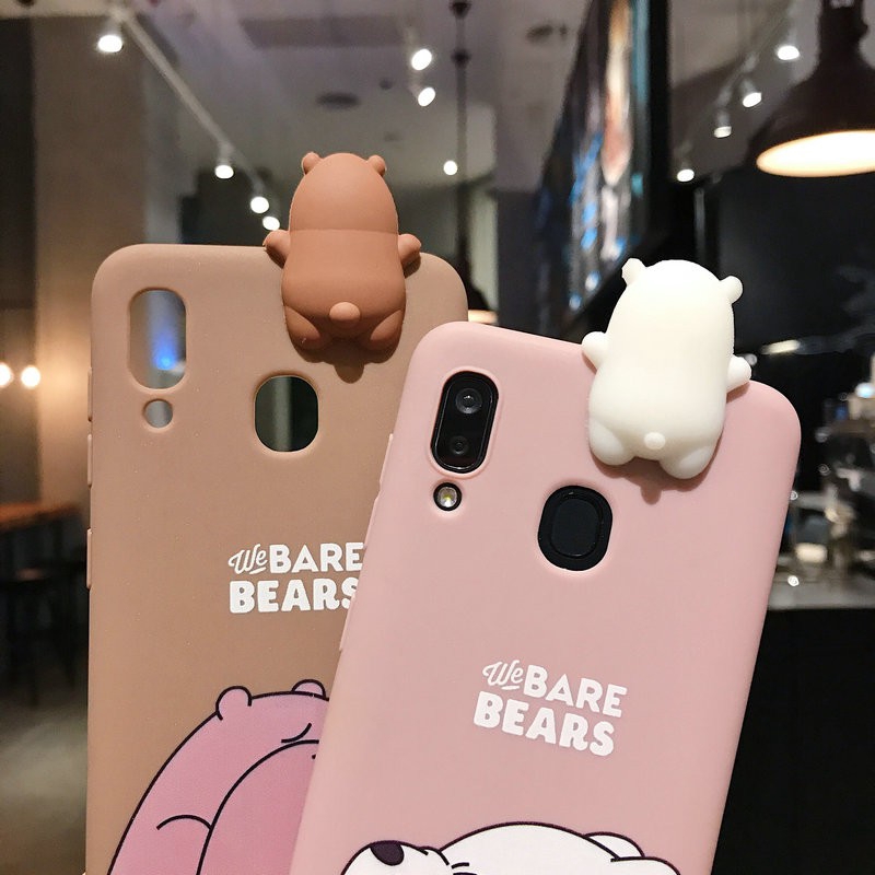 iPhone 11 Pro Max X Xs XR 6 6s 7 8 Plus 6+ 6s+ 7+ 8+ 5 5s SE 2020 Realme 5 5i 5s C1 C2 C3 3 Pro A1K A3s A5s A7 2018 Cartoon Bear Panda Soft Case Cover