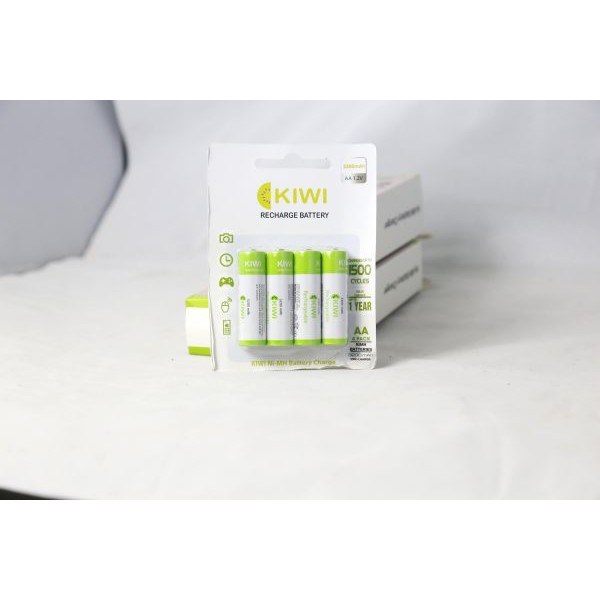 Pin sạc Kiwi NI-MH AA 1,2V - vỉ 4 viên dung lượng 2800mAh