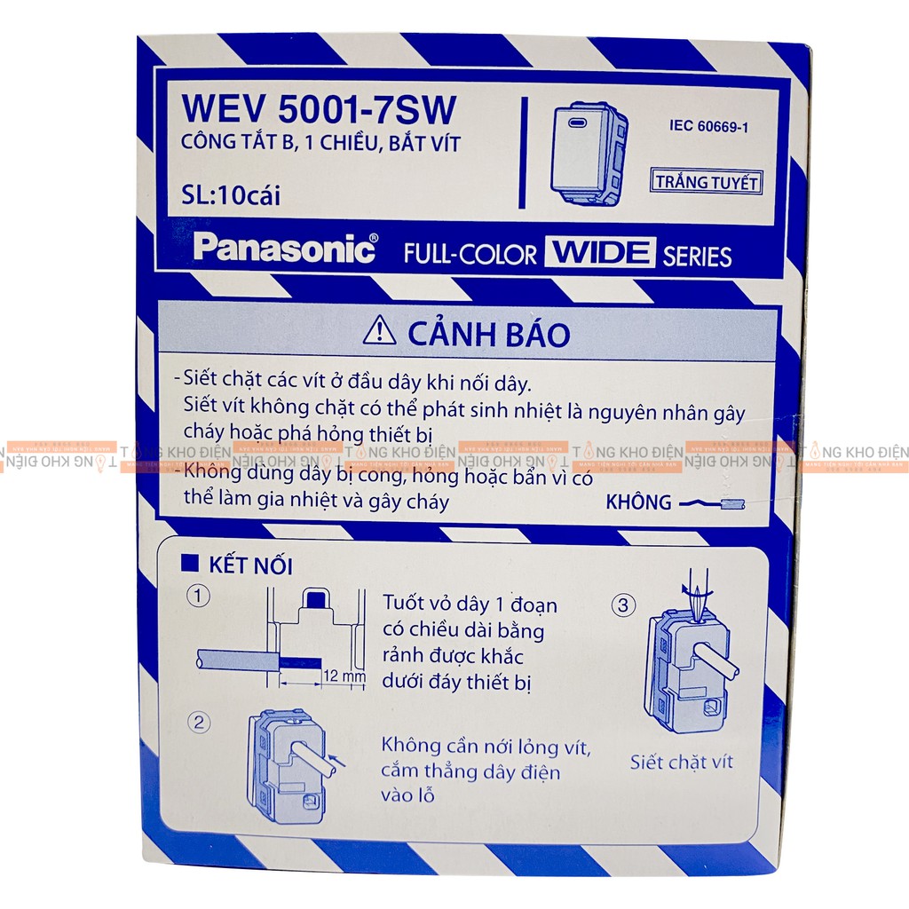 Hạt công tắc 1 Chiều Panasonic WEV5001-7SW [Dòng Wide]