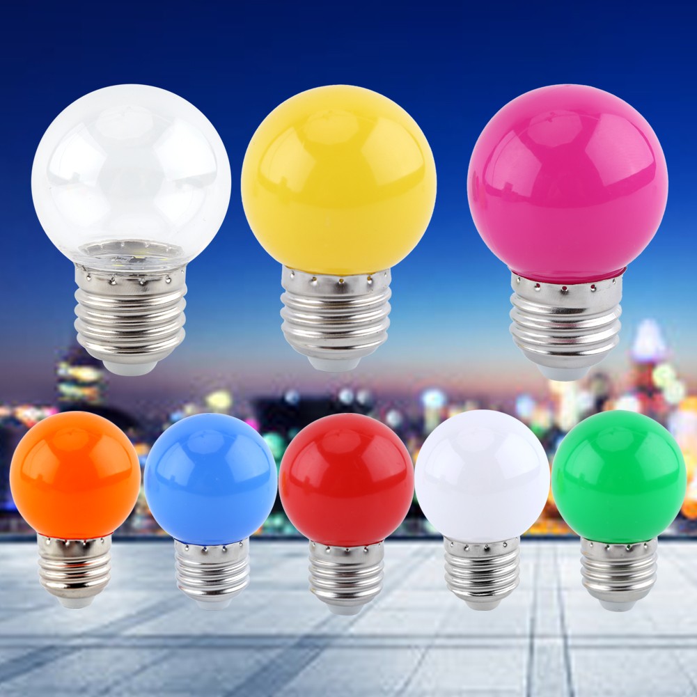 Bóng Đèn Led Tròn 1w E27 Nhiều Màu