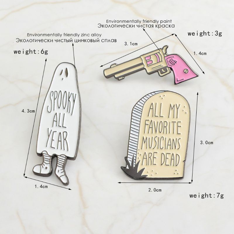 Ghim Cài Áo Hình Ma Đính Đá Độc Đáo