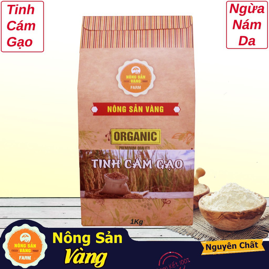 [Hot]Hộp Tinh Cám Gạo Nguyên Chất 1KG - Nông Sản Vàng