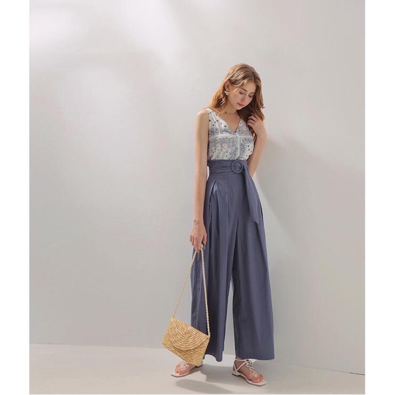 Quần ống rộng dáng Maya, kèm belt nữ tính