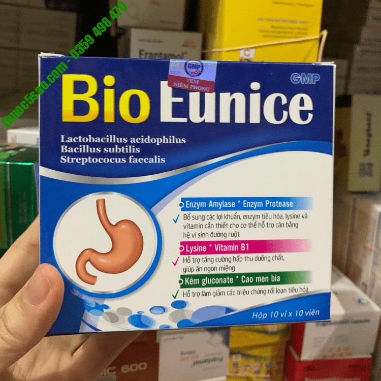 Men Tiêu Hóa Bio Eunice Giúp Bổ Sung Lợi Khuẩn Hỗ Trợ Cân Bằng Hệ Tiêu Hóa Hộp 100 Viên