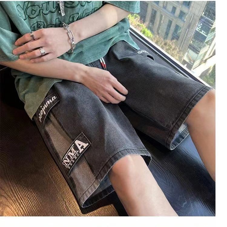 Quần Short Denim Mỏng Ống Rộng Thời Trang Dành Cho Nam
