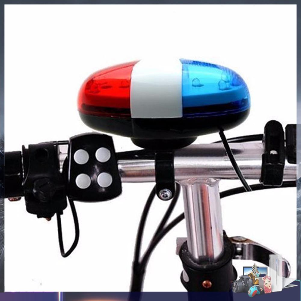 Còi cảnh sát 6 bóng led gắn phía trước xe đạp tiện dụng