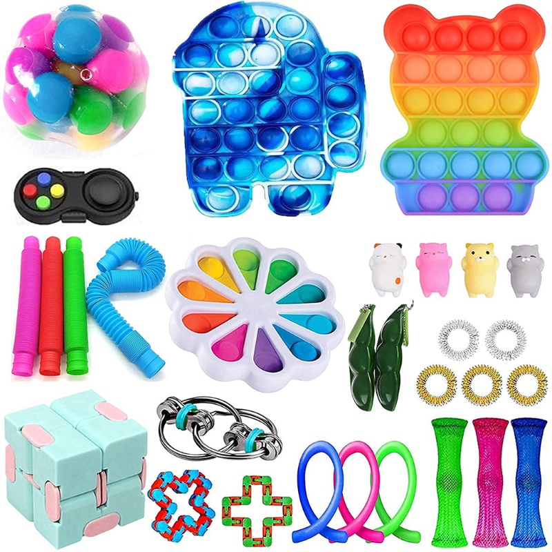 1 Bộ Đồ Chơi Xoay Bằng Nhựa Nhiều Màu Giúp Giảm Căng Thẳng