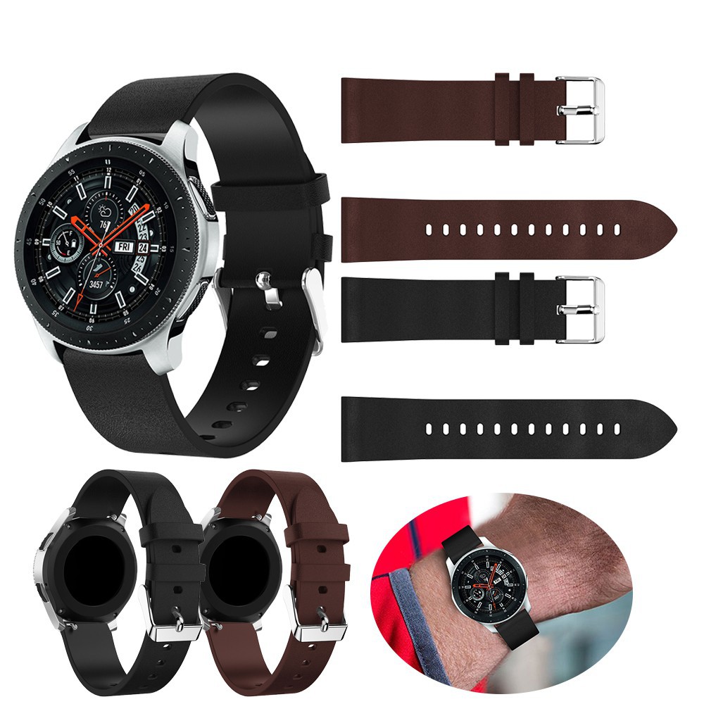 Dây đeo bằng da cho đồng hồ thông minh Samsung Galaxy Watch 46mm Gear S3 Frontier / Classic