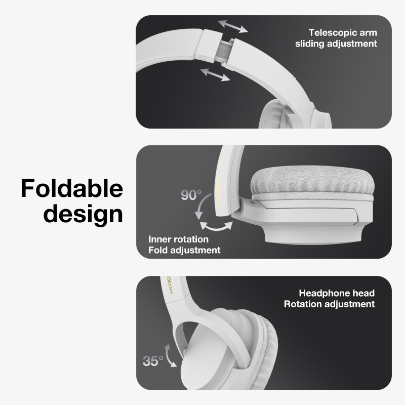 Tai Nghe Bluetooth Headphone MOXOM WL06 Âm Bass Siêu Thực 3in1, Tích Hợp Mic 40mm, Bluetooth 5.0