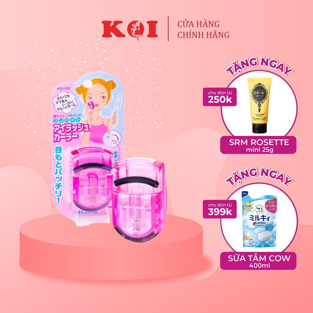 Uốn mi thân nhựa Kai màu hồng siêu dễ dàng và cong mi