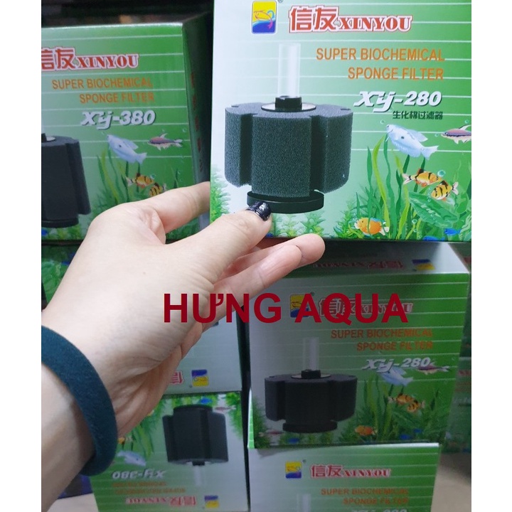 Lọc vi sinh bể cá XY-180, XY 280, XY 380, lọc sủi hơi vi sinh bio cho bể cá