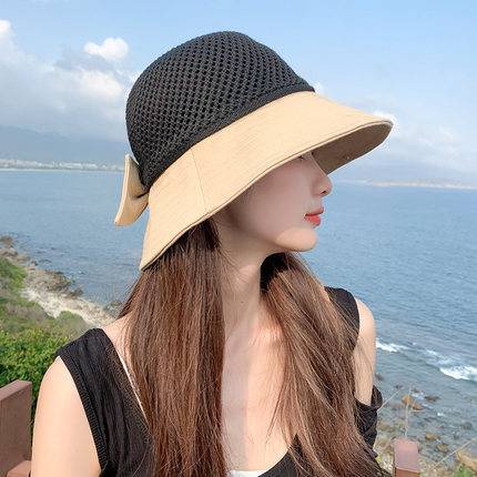 Nón tai bèo chống nắng phối lưới thời trang đi biển mùa hè cho nữ