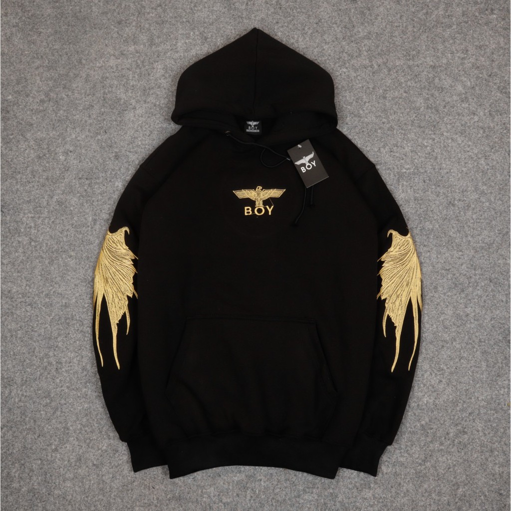 Áo hoodie thêu hình đôi cánh BOY LONDON