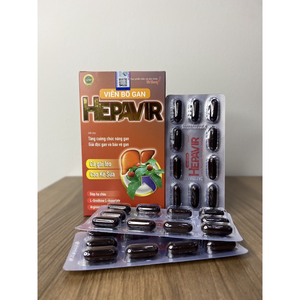 Viên bổ gan Hepavir Tất Thành Pharma giải độc gan 60 viên