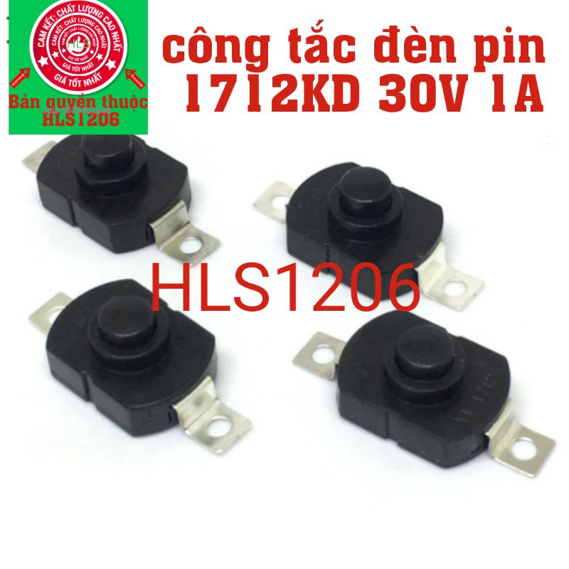 Công tắc đèn pin 1712 KD 30 V 1A