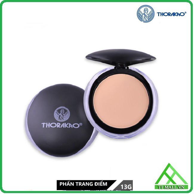 Phấn Trang Điểm Trắng Da Thorakao 13g Có Kim Tuyến - Màu số 1 - Trắng Hồng phấn phủ phấn