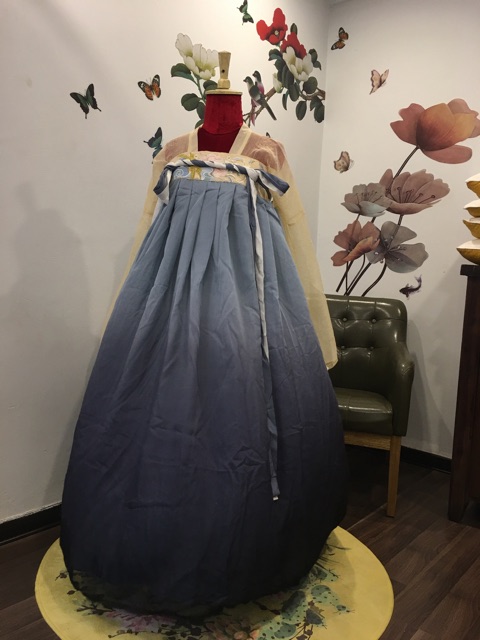 Đường phục xanh ombre thanh lý