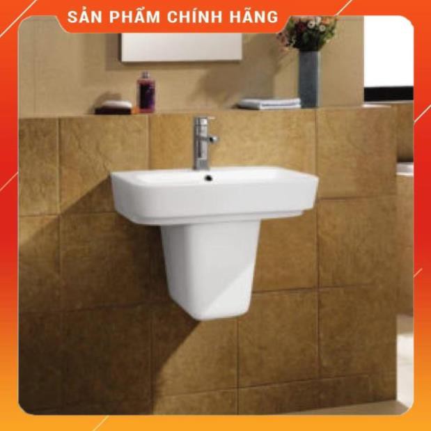 (SALE) Bộ Chậu Rửa Lavabo Và Chân Ngắn Treo Tường Viglacera CD50- men nano chống bám bẩn