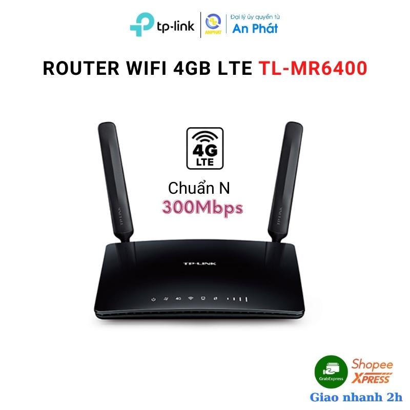 Bộ phát wifi 4G LTE TPLINK TL-MR6400 | Chẩn N Tốc độ 300Mbps | IEEE 802.11 B/G/N | 1 khe cắm thẻ Micro sim | BH 24 tháng