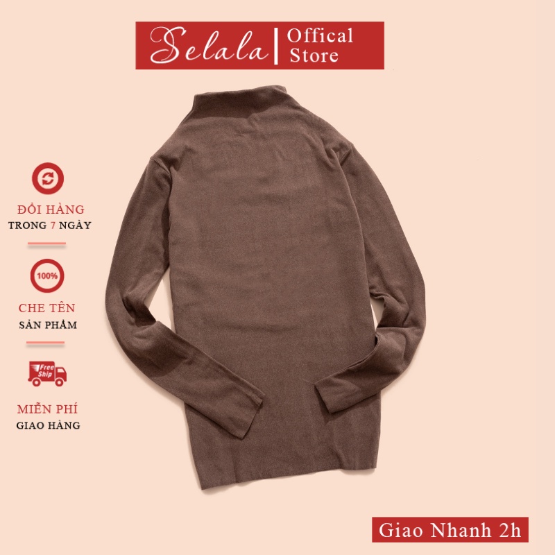 Áo Giữ Nhiệt Selala Dài Tay Cổ Lọ Chất Mềm Siêu Ấm Ôm Body GN01