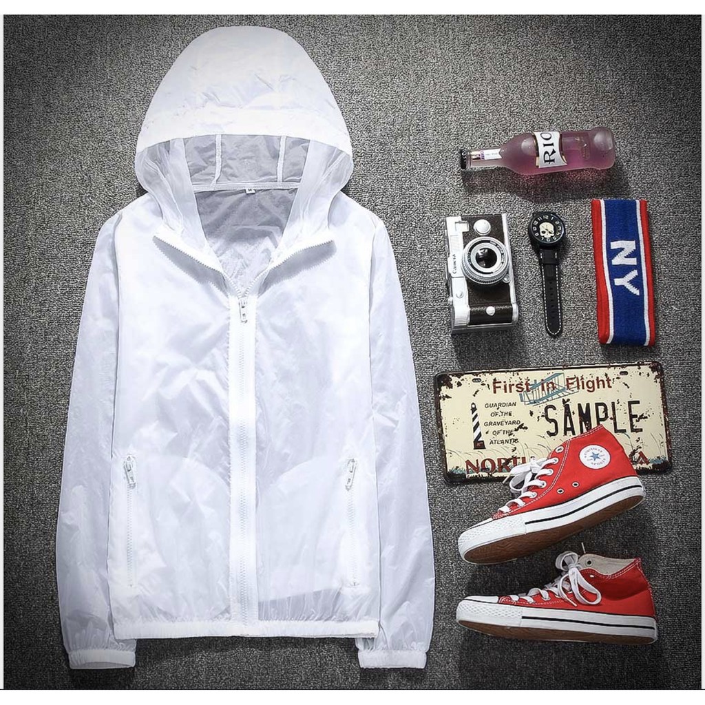 Nhập khẩu - Loại 1 Áo khoác trong suốt túi khoá kéo (kèm túi đựng) | BigBuy360 - bigbuy360.vn