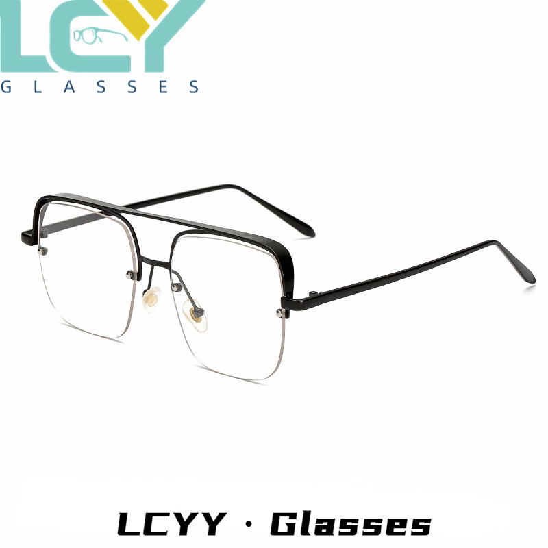 Lcyy Kính Mát Lái Xe Nửa Gọng Vuông Bằng Kim Loại Mẫu Mới 8921