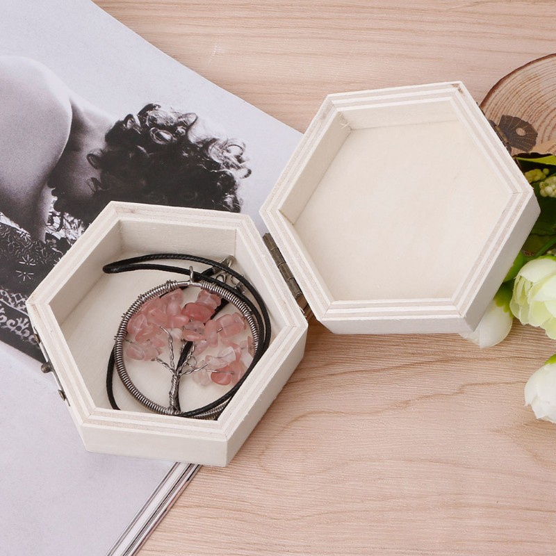 Hộp gỗ đựng trang sức hình đa giác