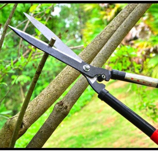 Kéo cắt cành cây, thảm cỏ chất liệu thép SK5, tay cầm bọc nhựa chắc chắn