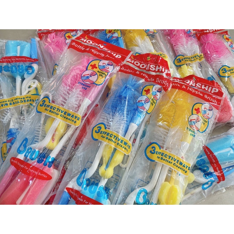 Set 4 Món cọ rửa bình sữa cho bé Moonship