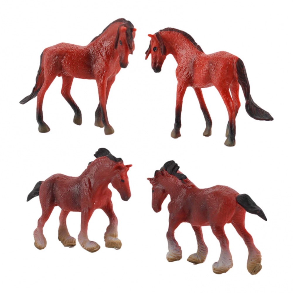Set 12 Mô Hình Ngựa Hoang Dã Bằng Nhựa Cho Bé