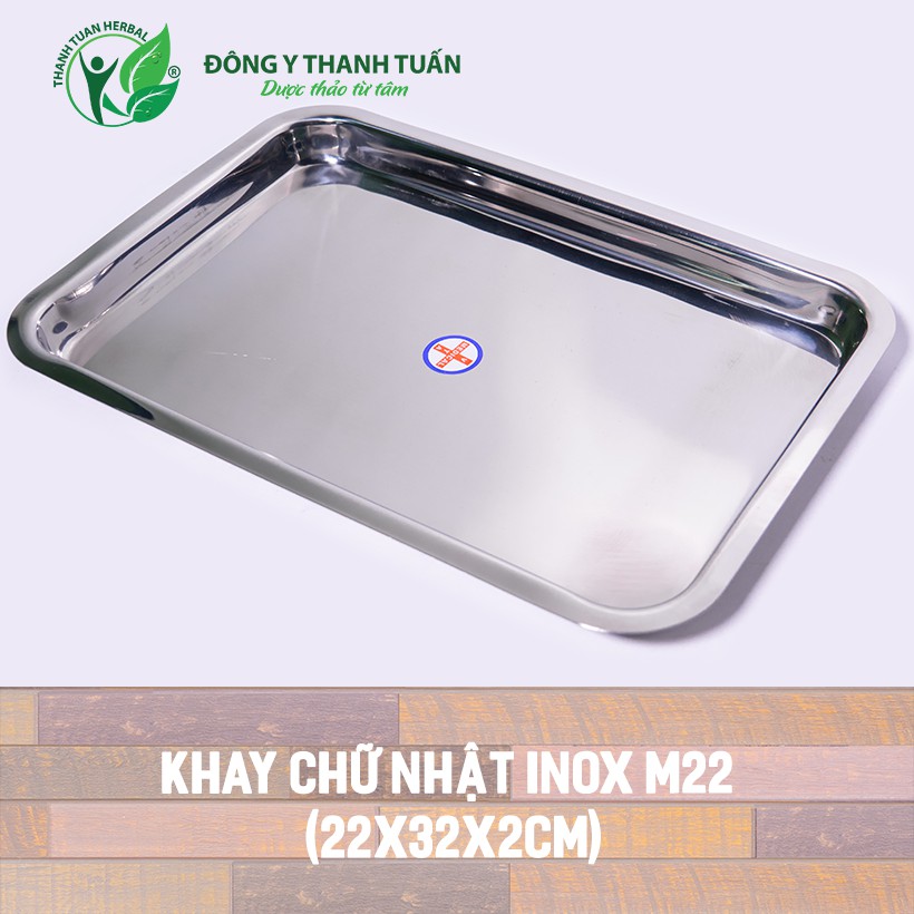 Khay chữ nhật, khay inox y tế Vinh Tấn các kích thước (Khay đúc)