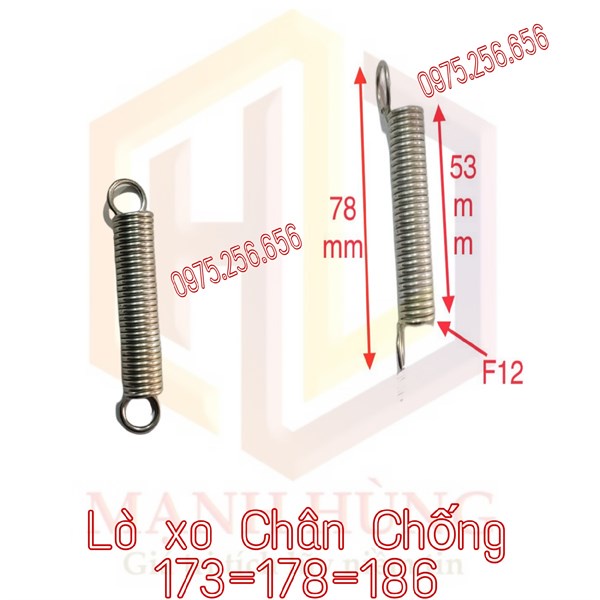 Lò xo Chân Chống 173=178=186 phụ tùng máy cày phụ tùng Hùng Lỳ