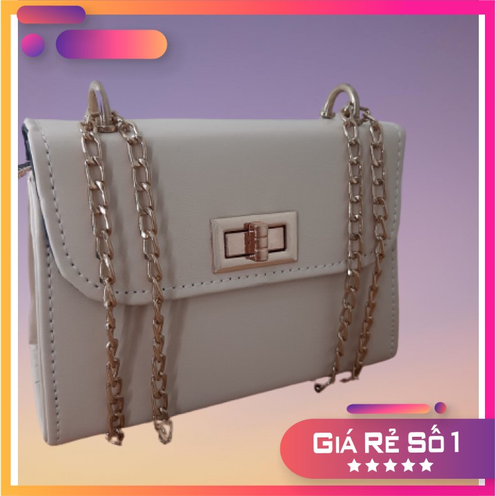 Túi Xách Nữ Đeo Chéo Khóa Vuông Da Mềm Cao Cấp Hot Hit Dành Cho Phái Đẹp