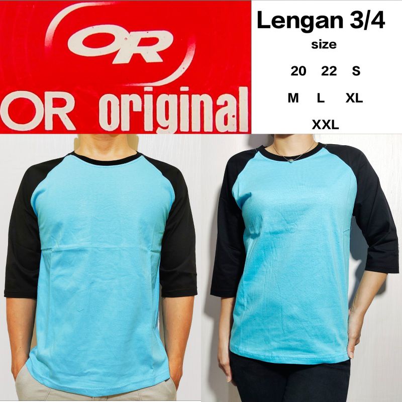 Áo Raglan Tay 3/4 Màu Đen Trơn Cho Nam Và Nữ
