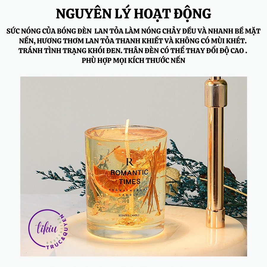 Đèn Đốt Nến Thơm Phong Cách Châu Âu TIKIU Hoa Chuông Sang Trọng , Phụ kiện nến thơm Yankee, Bath & Body Works 2022