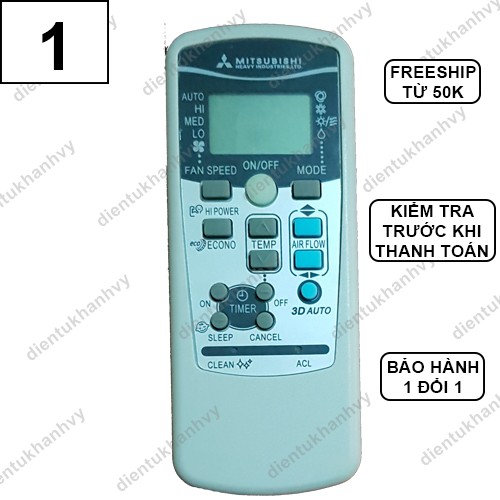 Remote điều khiển máy lạnh Mitsubishi 2 chiều giá rẻ