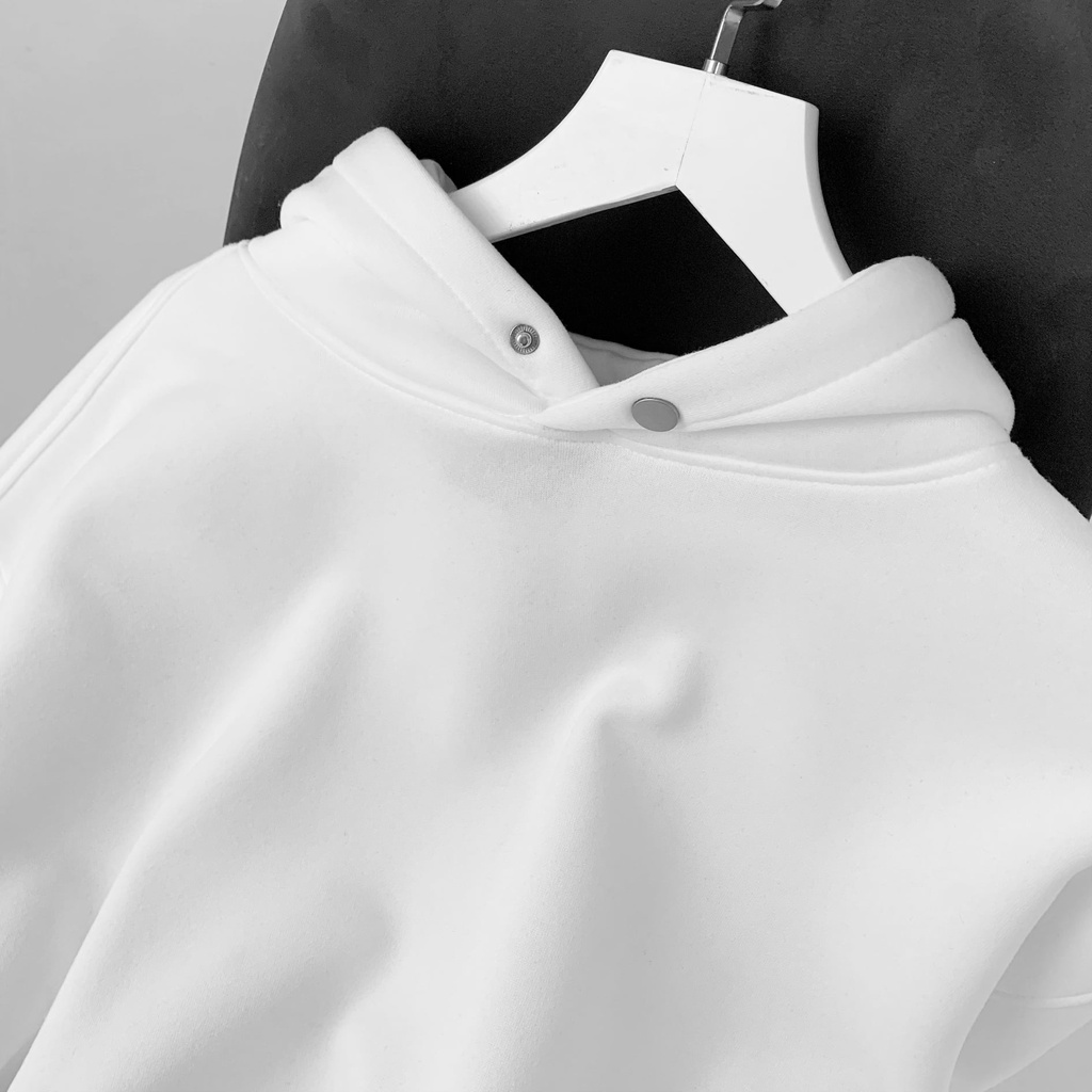 Áo hoodie unisex nỉ trơn basic LEILA STORE áo nỉ phối mũ form rộng dáng unisex Local Brand | BigBuy360 - bigbuy360.vn