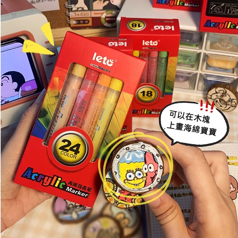 Set 60 Bút Màu Acrylic 1mm LT1105S Dành Cho Vẽ Sổ Tay