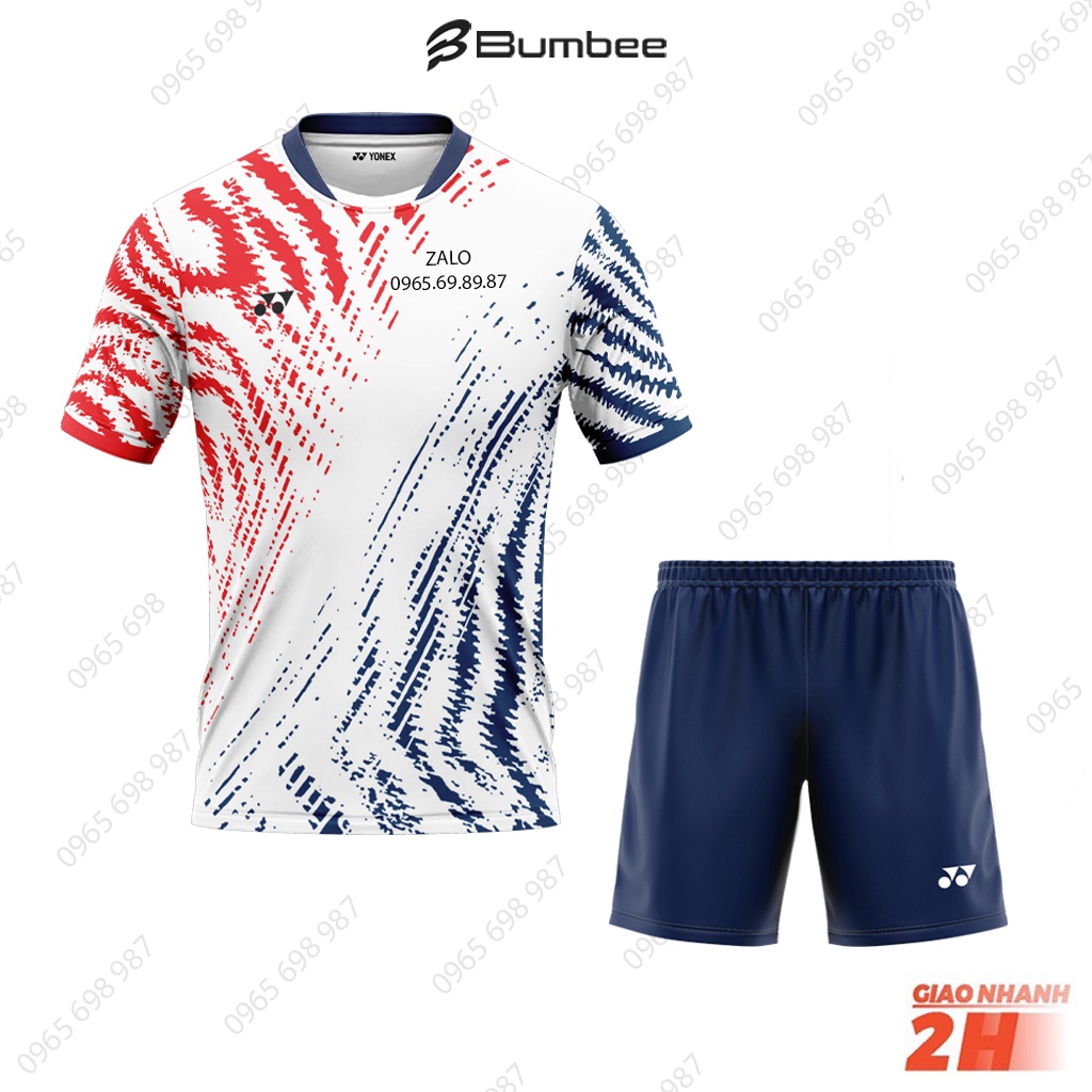 Áo cầu lông Yonex, áo cầu lông chất liệu thoáng mát co giãn 4 chiều