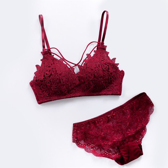 Bộ Đồ Lót Ren Nữ Cao Cấp 1274 Đỏ