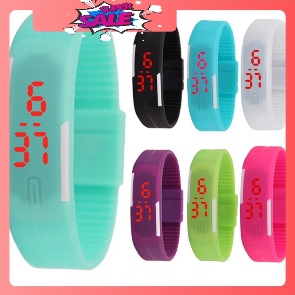 [Giá Sốc] [Rẻ] Đồng Hồ Led silicon thời trang nam nữ [HN]