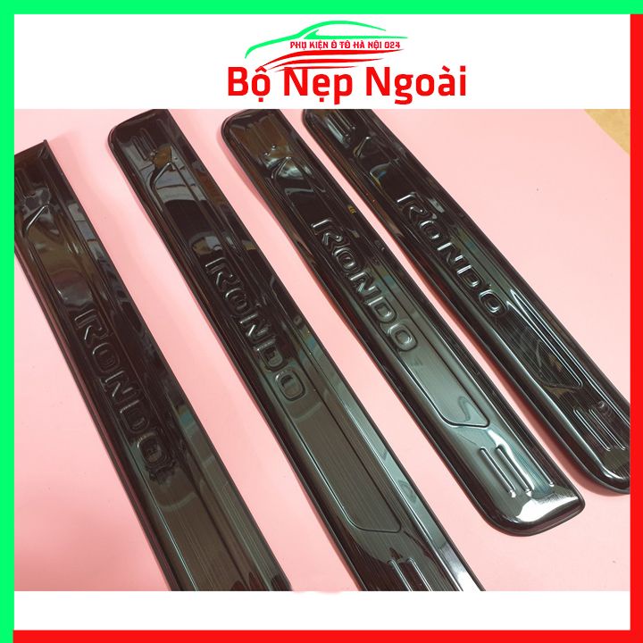 Ốp bậc cửa nẹp bước chân TITAN ô tô Kia Rondo chống trầy bảo vệ xe