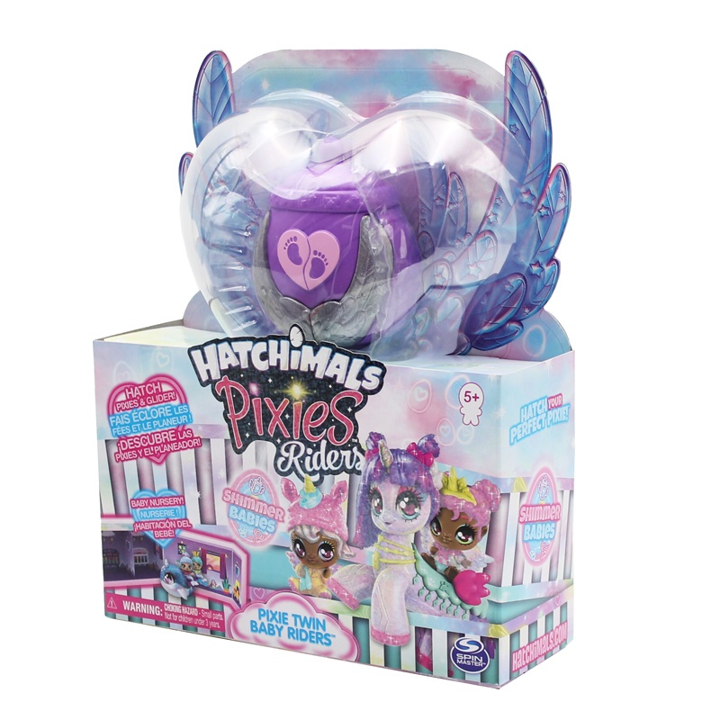 Đồ Chơi Em Bé Sinh Đôi Và Thú Cưỡi Pixie Twin Baby Rider - Hatchimals 6061657 (Mẫu Sản Phẩm Bên Trong Là Ngẫu Nhiên)