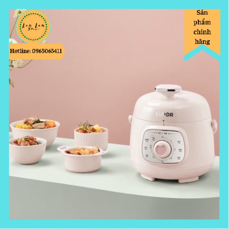 Nồi áp suất đa năng Supor mini 1,8L phù hợp cho 1-2 người, có bảo hành.