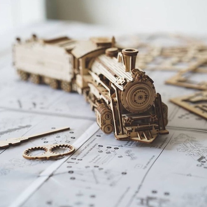 Mô Hình Gỗ 3D Lắp Ráp ROBOTIME Xe Lửa Prime Steam Express MC501