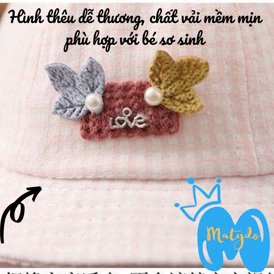 Mũ cho bé sơ sinh nón trẻ em bé trai bé gái mềm mại đáng yêu từ 0 đến 12 tháng phụ kiện mũ nón MSS02