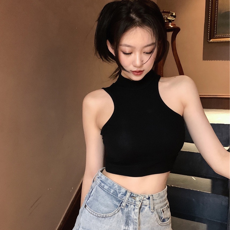 Áo ba lỗ croptop lệch vai gợi cảm 7225